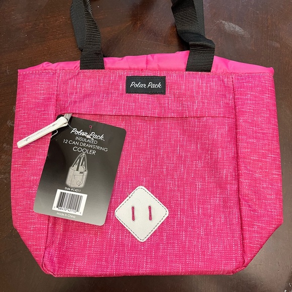 Cooler Polar Pack Insulated 12 Can Expandable Cinch Top Cooler Bag. NWT - Picture 2 of 3